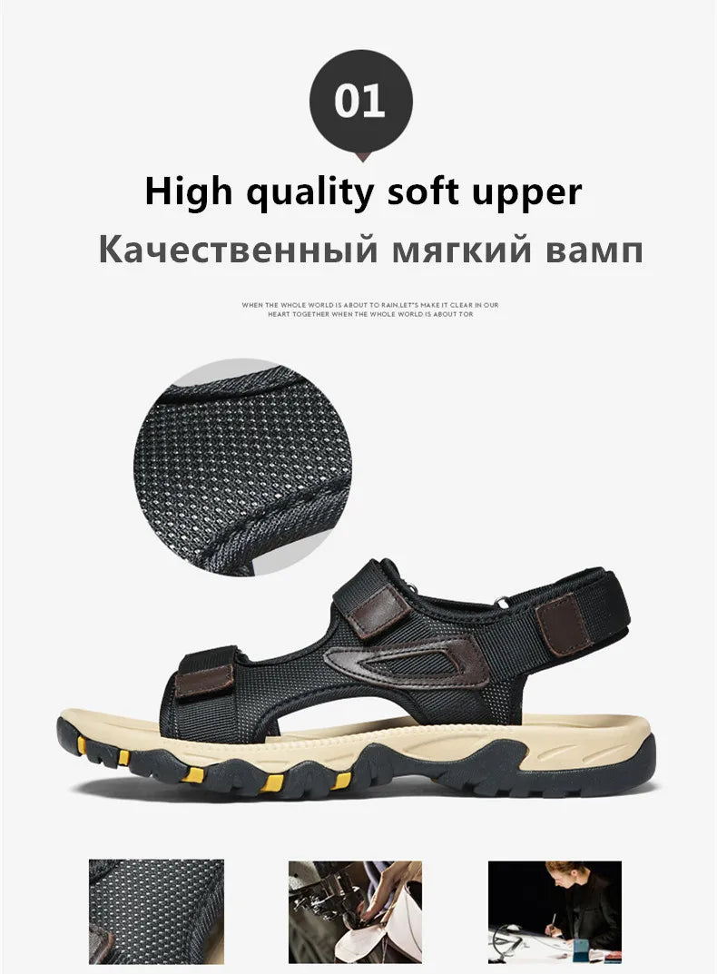 Big Size Summer Comfortable Outdoor Men's Sandals Lightweight Men Shoes For Male Casual Shoes Water Walking Soft Beach Sandals