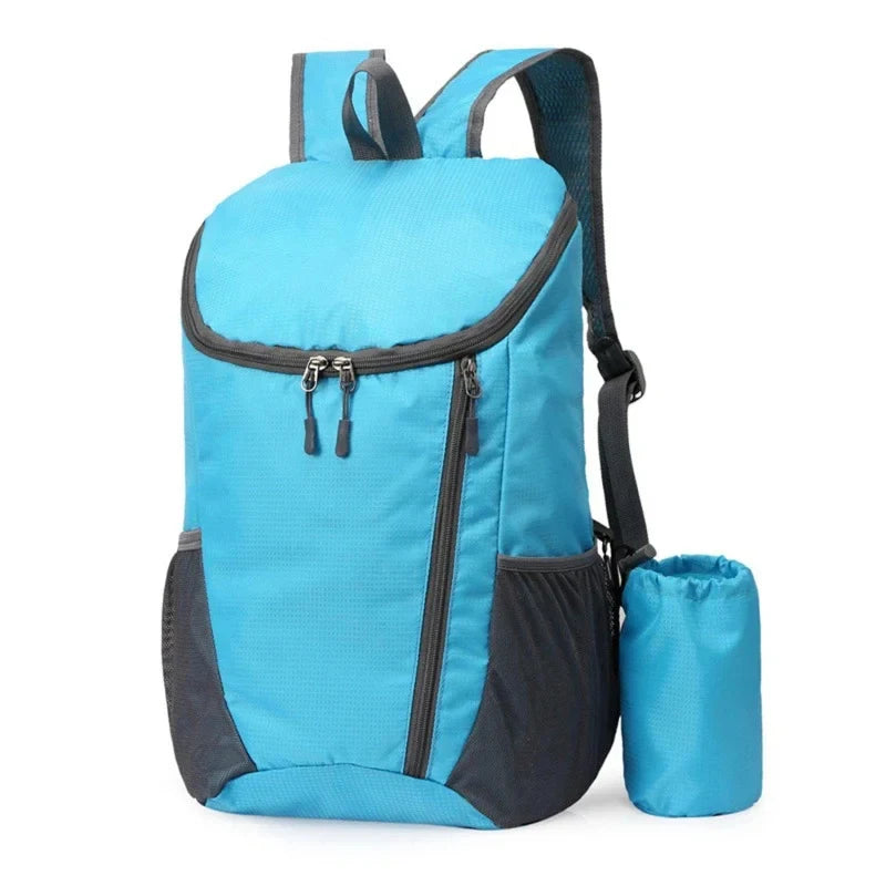 Latest Outdoor Sports Portable Backpack with Bottle Holder Large Capacity Fitness Travel Hiking Day Bag Suitable for Both Men