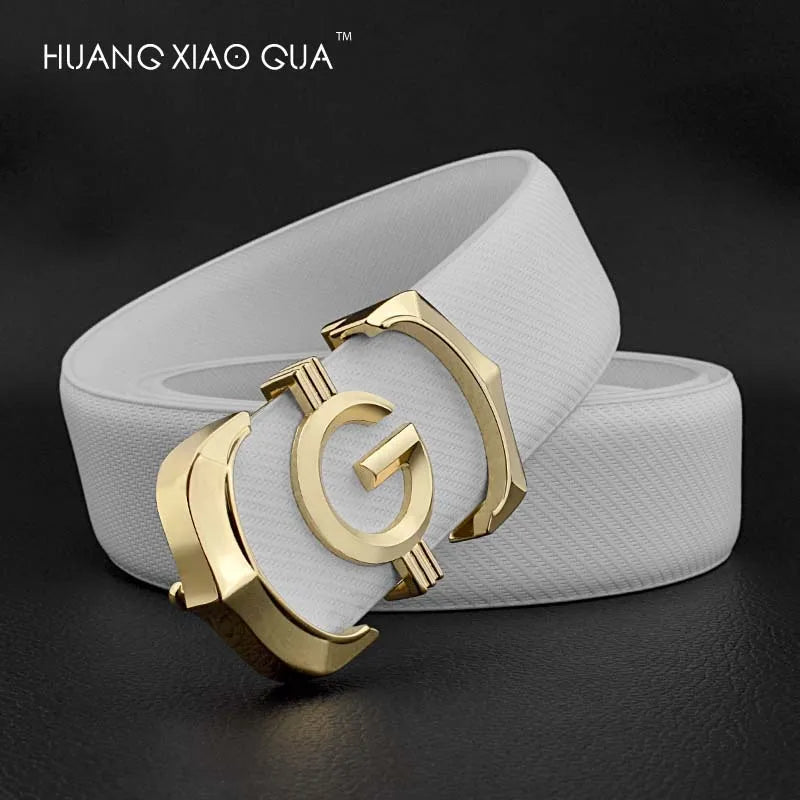 Designer belts men high quality genuine leather fashion G belt men luxury brand Cowskin casual white Waist Strap ceinture homme