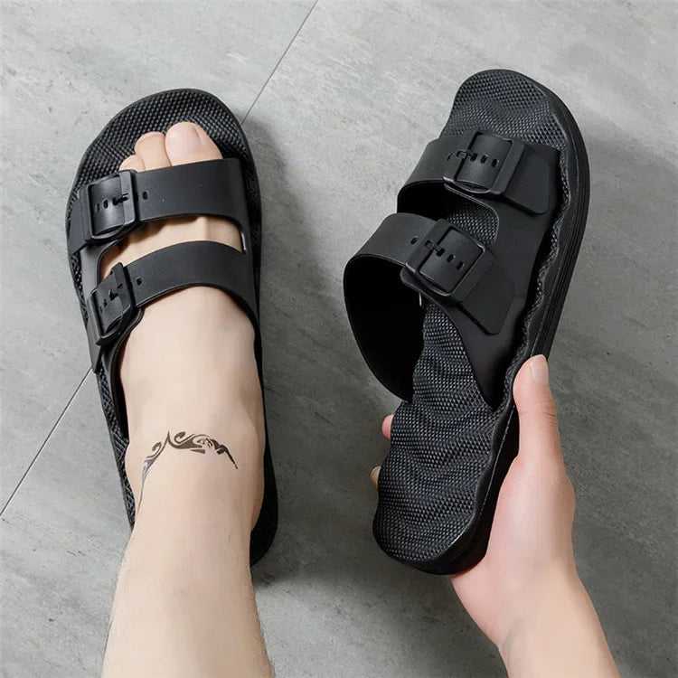 Slippers for Men In Summer Outdoor Wear Home Use Couples Indoor Soft Soles Bathrooms Non-skid Extra Large 4849 Sandals Slippers