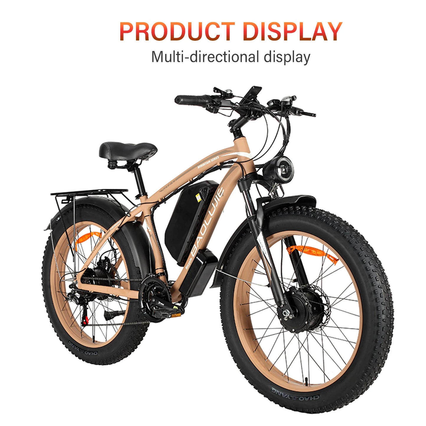 BAOLUJIE DP-2602 Electric Bicycle 3000W Motor 48V23Ah Battery City Commuter Electric Bike 26 inch tire all terrain E-bike