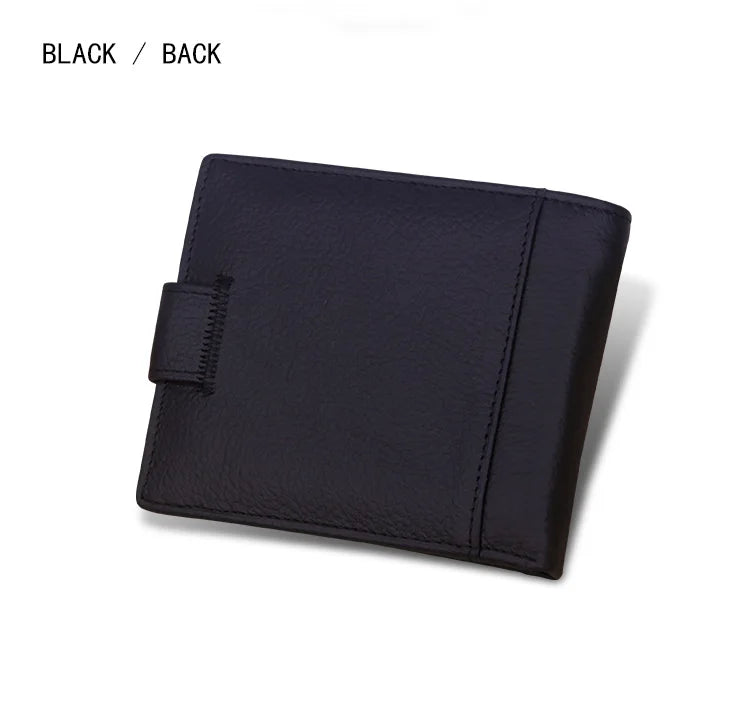 Genuine Leather Men Wallets Classic Free Engraving Name Zipper Purse Man Card Horder Famous Brand Quality Male Wallet For Boy