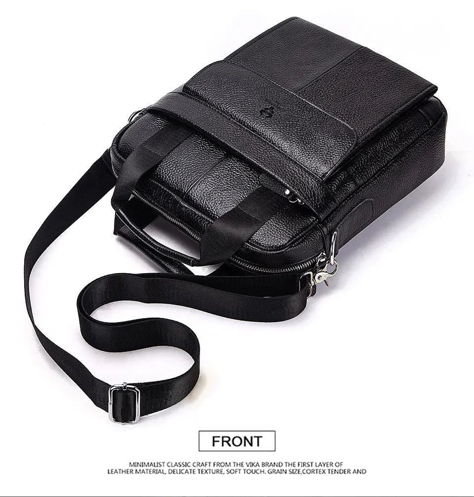 Durable Genuine Leather Bags for Men High Quality Business Crossbody Sling Bag for Work Outdoor Travel Male Messenger Packs
