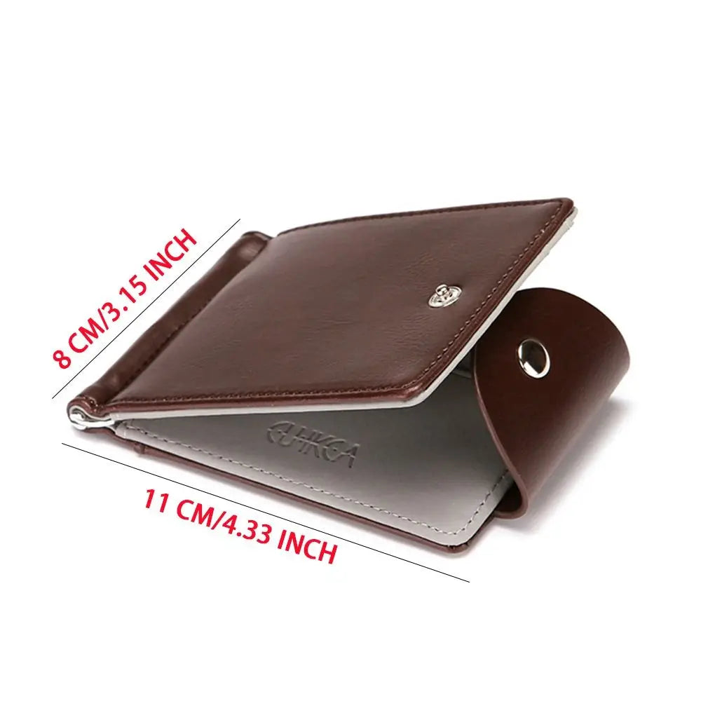 Men PU Leather Wallet Card Holder Male Fashion Purse Small Hasp Money Bag Mini Vintage Slim Wallets Clutch Bags