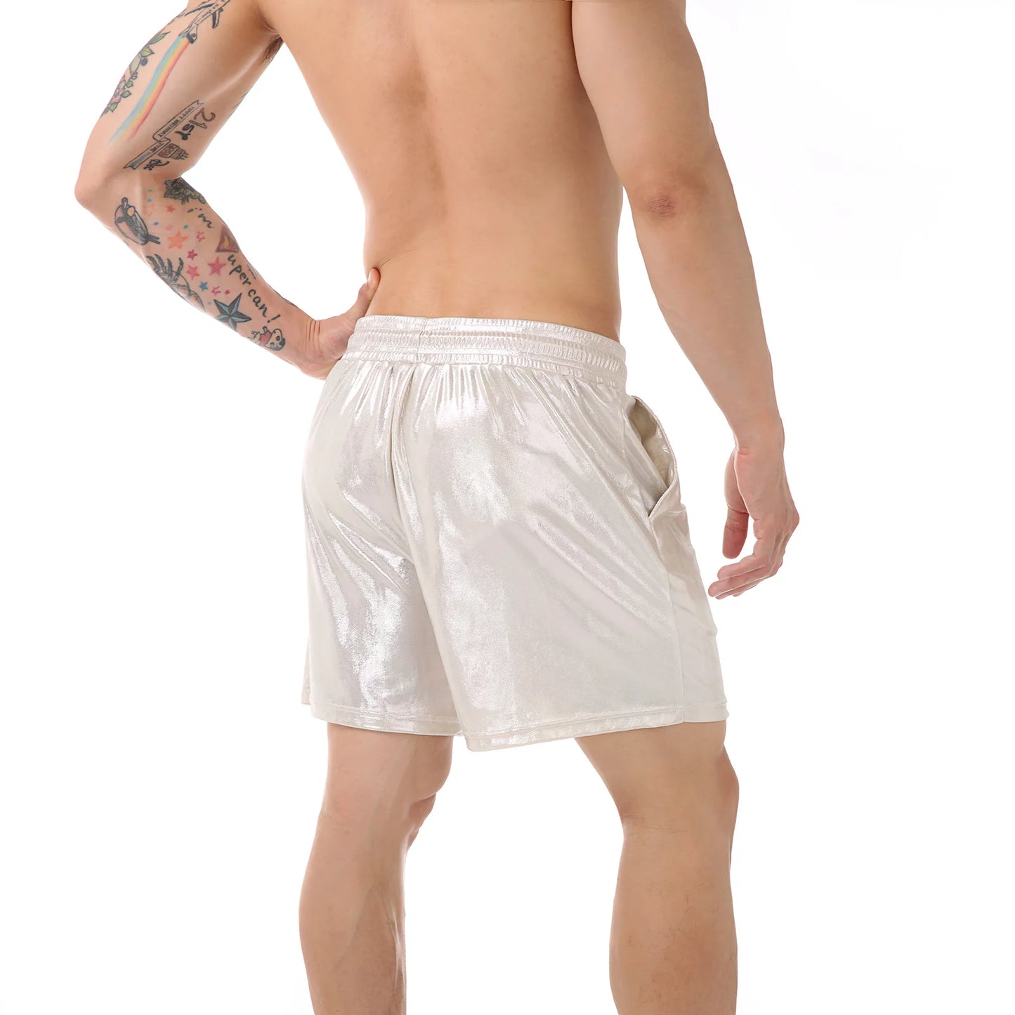 Casual Shorts Men's Running Sports Shorts Man Shiny Gym Fitness Basketbal Sportswear Ultra-thin Short Pants Jogging Sweatpants