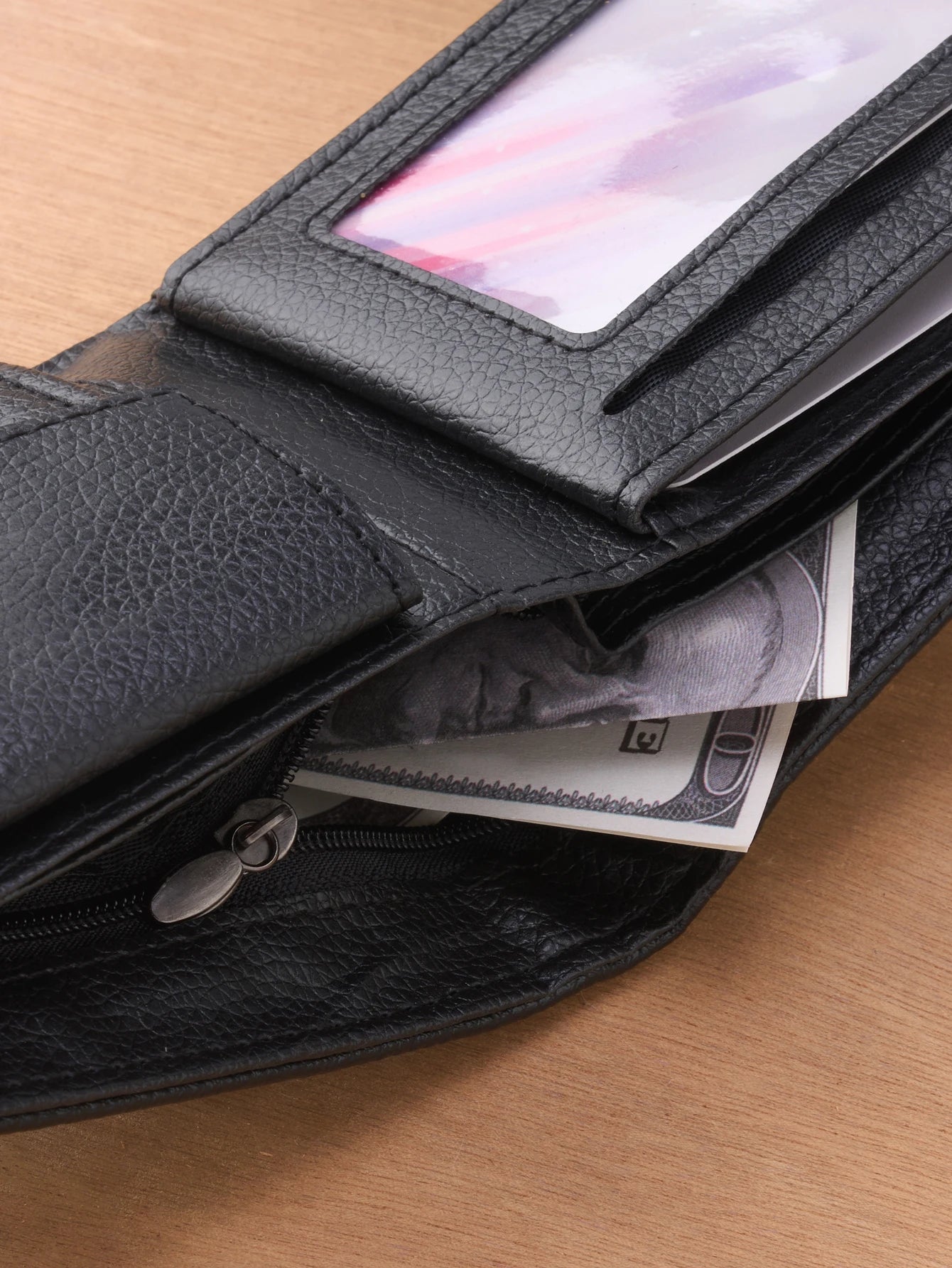 Men Wallets Leather Zipper Purse Man Slim Card Horders Quality Male Short Multi-card Wallet Coin Pocket Purse