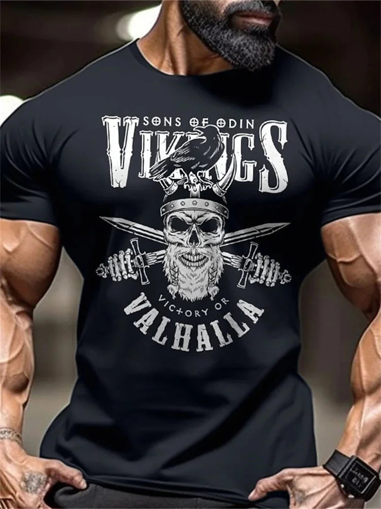 New Men's Fitness T-Shirt Fierce Gym Sports Short-Sleeved Top Quick-Dry Round Neck T-Shirt Fitness Competition Training Clothes