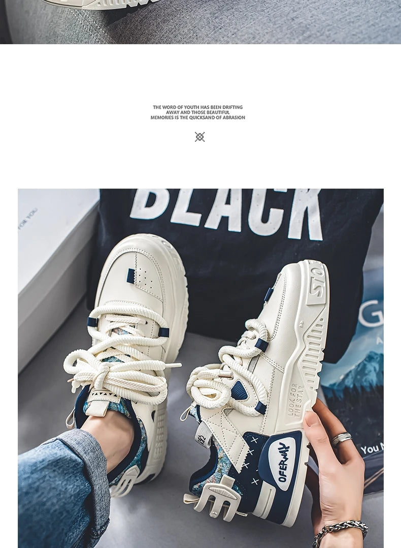 Shoes For Men Tennis Bread Hip-Hop Punk Skateboard Shoes Fashion Male Sneakers Couple Outdoor Sport Casual Shoes