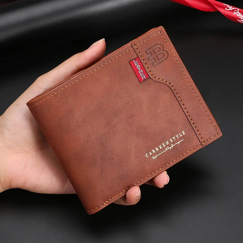 Men's Business Multi-function Short Wallet, Multi-card Wallet, Zipper Change Bag