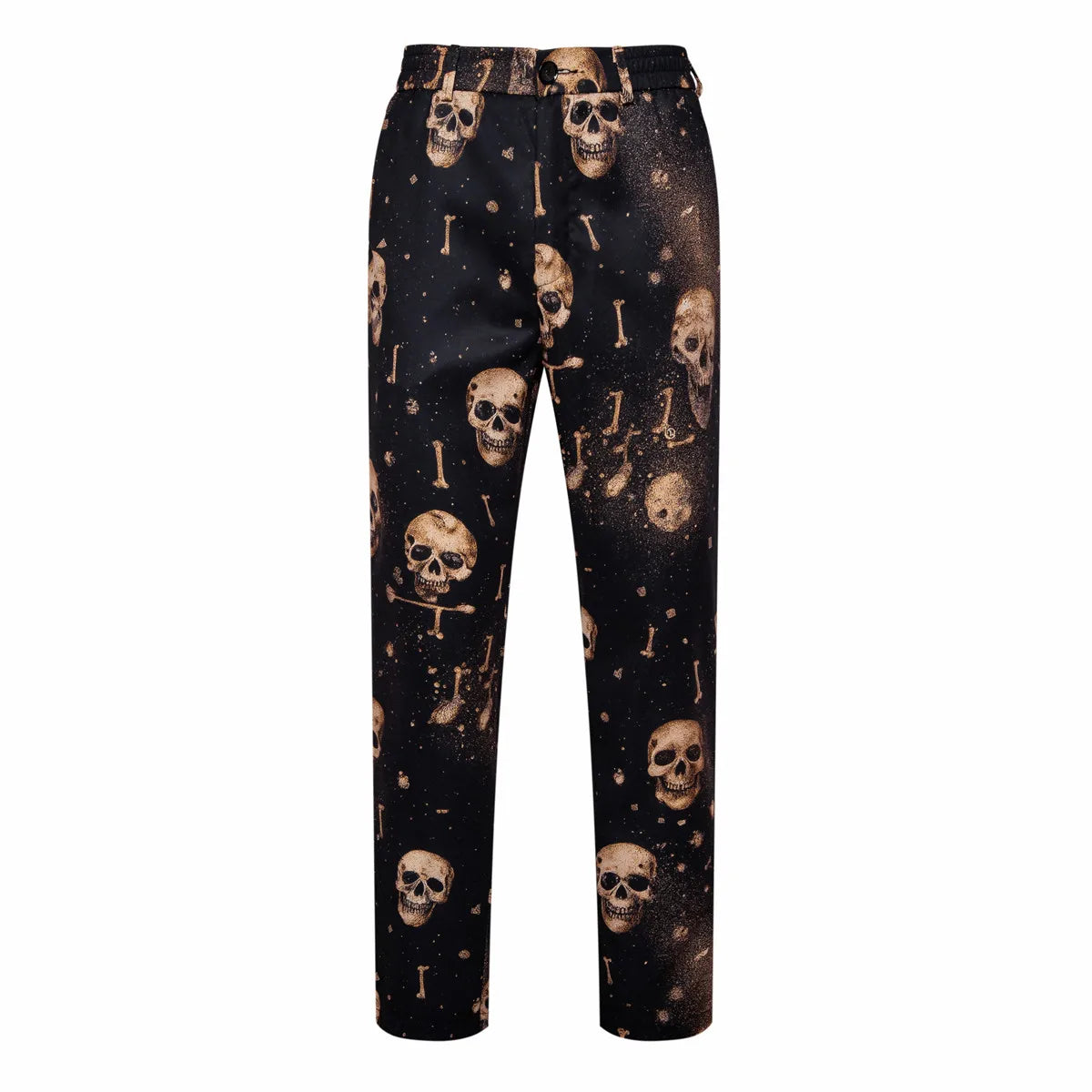 Skull Printed Mens Suit Pant Sets Trajes De Hombre Modernos Halloween Costumes Luxury Designer Nightclub Party Blazer Trousers
