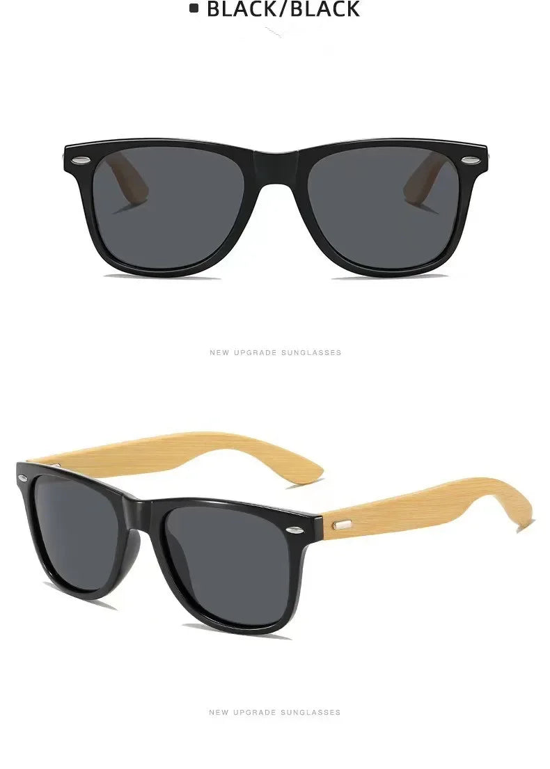 Wood Sunglasses Men Women Square Bamboo Women for Women Men Mirror Sun Glasses Oversize Retro De Sol Masculino Handmade