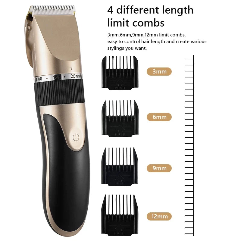 Hair Clipper Electric Barber Hair Trimmers For Men Adults Kids Cordless Rechargeable Hair Cutter Machine Professional