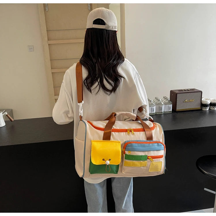 Travel Bag, Duffel Bag Cosmetics Bag, Professional Fitness Bag, Yoga Swimming Training Backpack, Satchel Shoulder Crossbody Tote Bag, Suitable for Men and Women