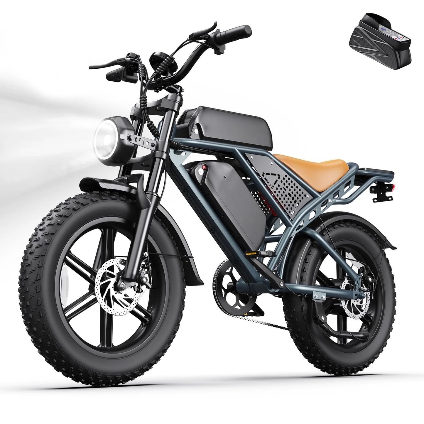 QS7 Electric Bike for Adults, 2000W Peak Power 28MPH E-Bike, 48V 20Ah/35Ah/60Ah Battery Options, 35–180 Mile Range,Customized
