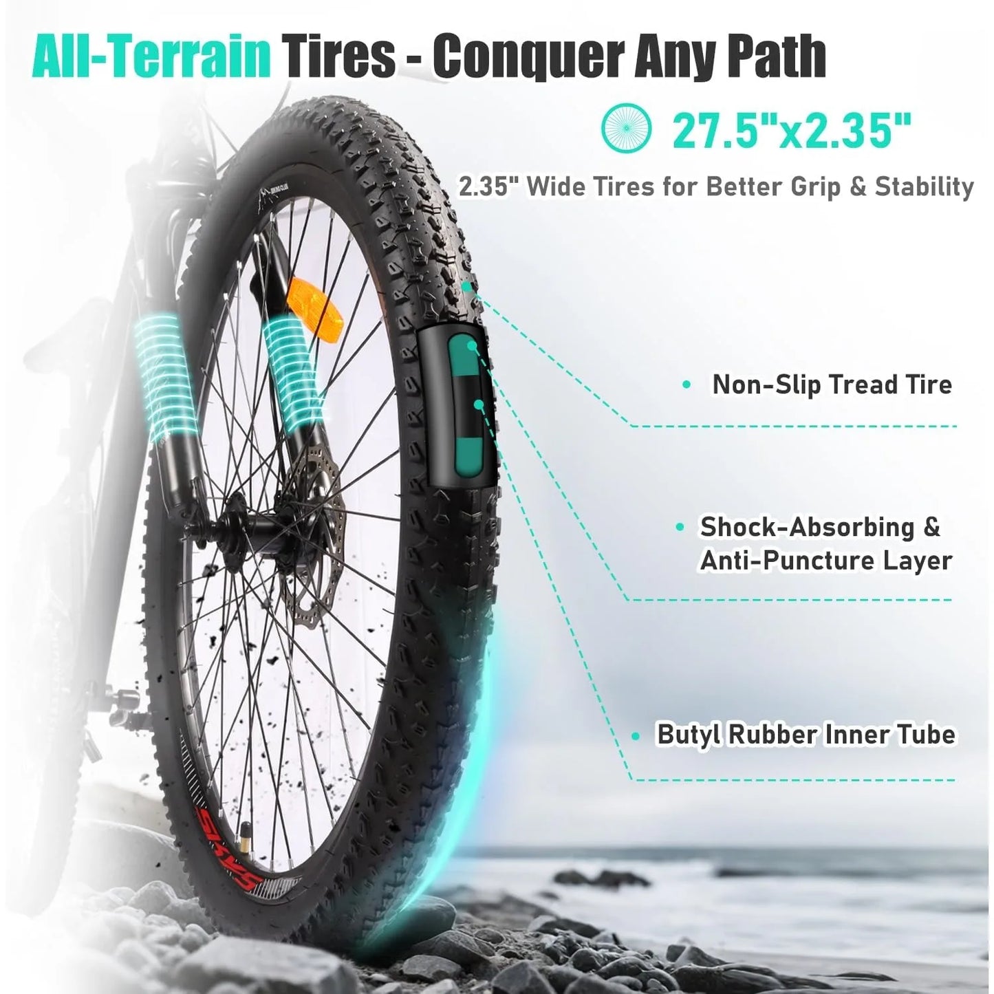 Mountain Bike 27.5" Sizes, 21-Speed Twist Shifting, Disc Brakes, Adult Bicycle with Suspension Fork,Ideal for Adventurers