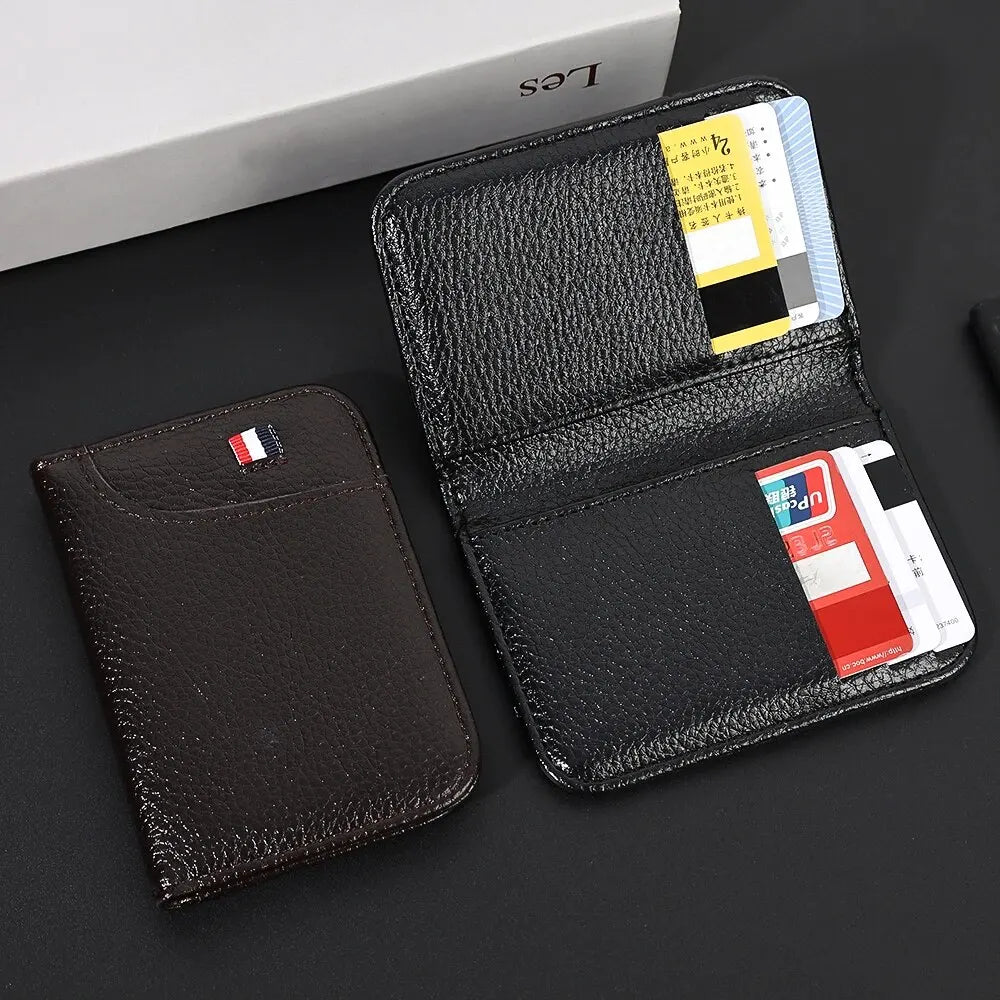 Portable Super Slim Soft Wallet for Men PU Leather Mini ID Credit Card Wallet Purse Card Holders Wallet Thin Small Short Wallets
