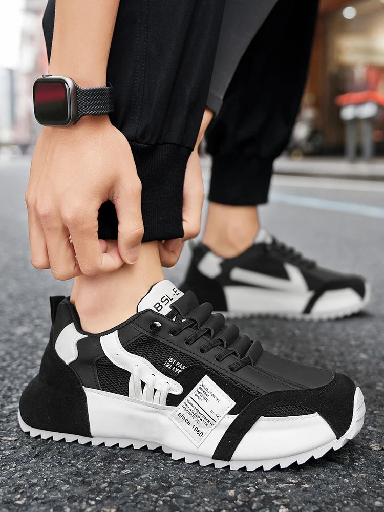 Men Luxury Sneakers Sports Shoes Moccasins Chunky Men Casual Sneakers Comfortable Breathable Trend Designed Personality Shoes