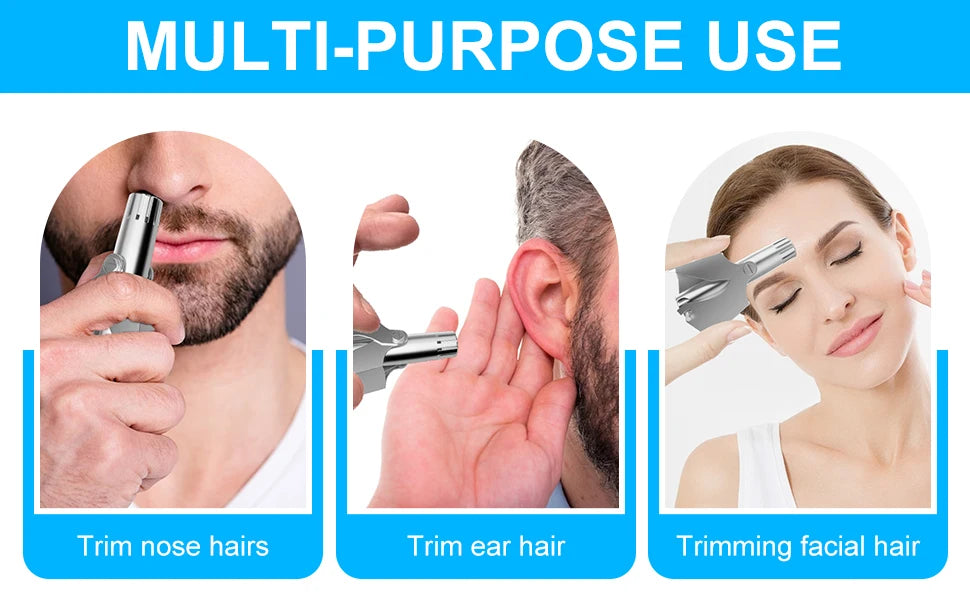 Ear and Nose Hair Trimmer Clipper Painless Hair Trimmer for Men Women Manual Trimmer with Waterproof Hand wash Easy Cleansing