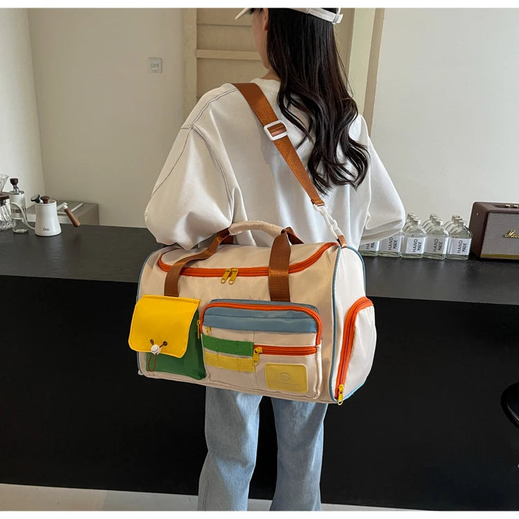 Travel Bag, Duffel Bag Cosmetics Bag, Professional Fitness Bag, Yoga Swimming Training Backpack, Satchel Shoulder Crossbody Tote Bag, Suitable for Men and Women