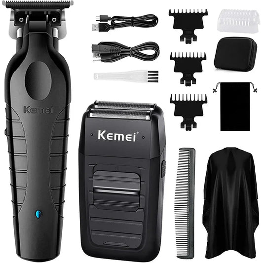 Kemei Professional Hair Clipper Kit Electric Shaver Male Hair Cutting Machine Men’s Trimmer Machine KM-2299 KM-1102 Clippers