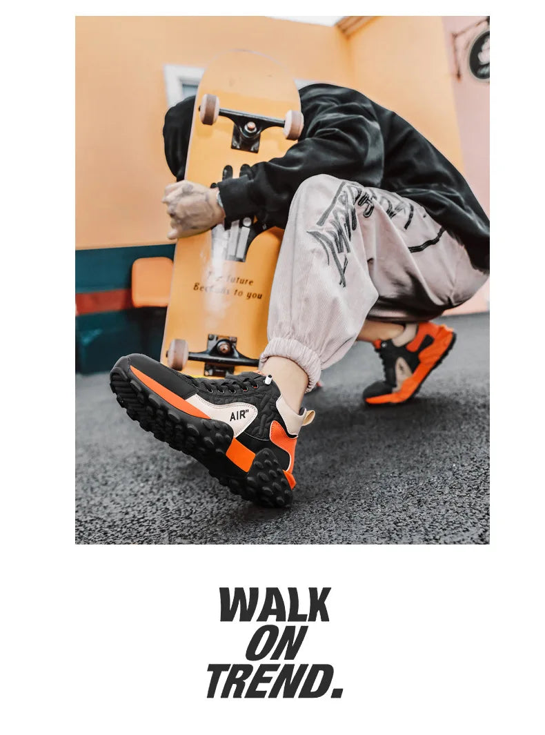 Brand Men's Sneakers Designer Comfortable Running Shoes for Men Outdoor Non-Slip Casual Shoes Fashion Platform Board Shoes Male