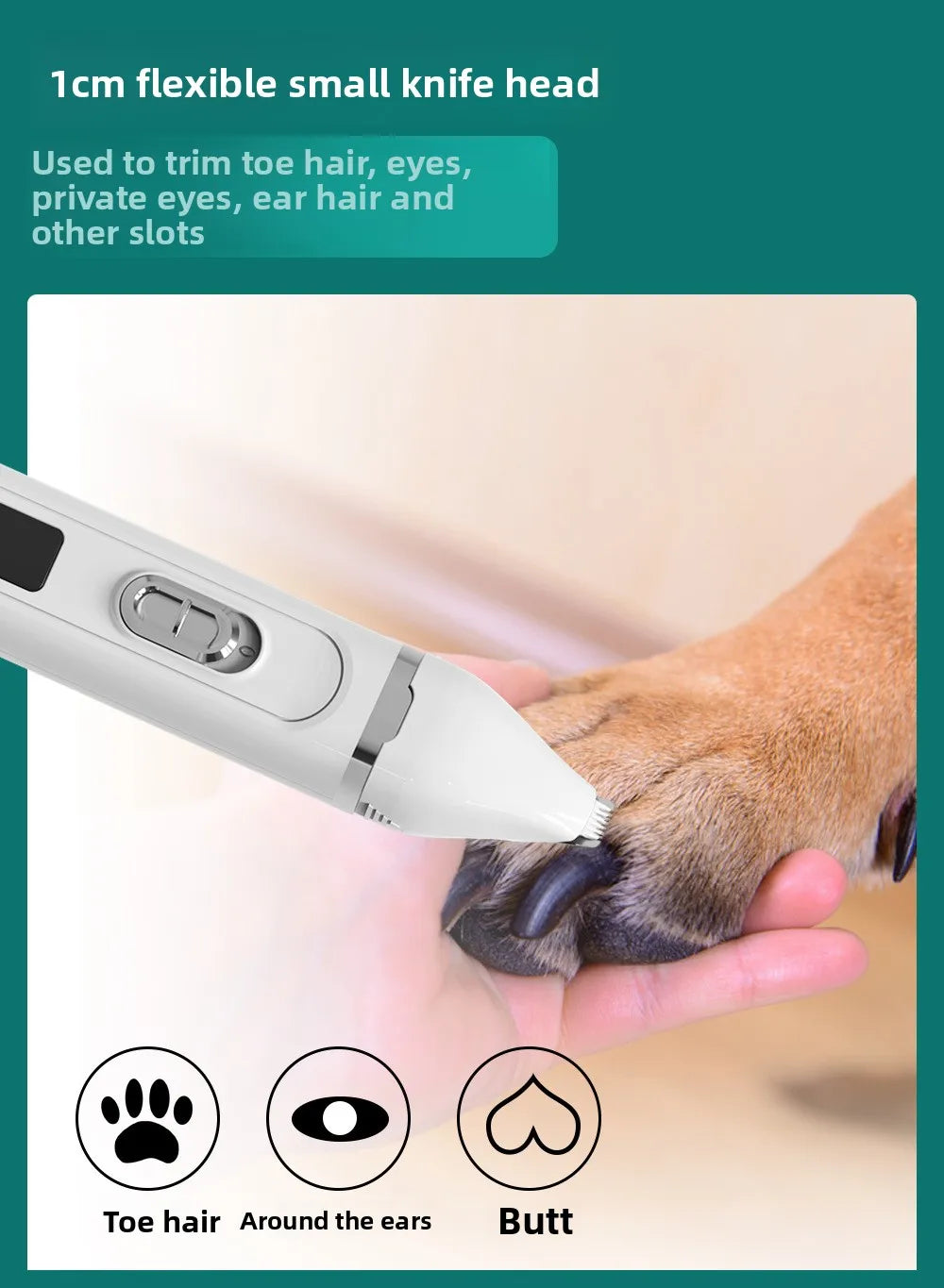 Dog Hair Clippers Grooming Electric Pet Clipper Professional Silent Hair Cutter USB Rechargeable Pet Grooming Clipper