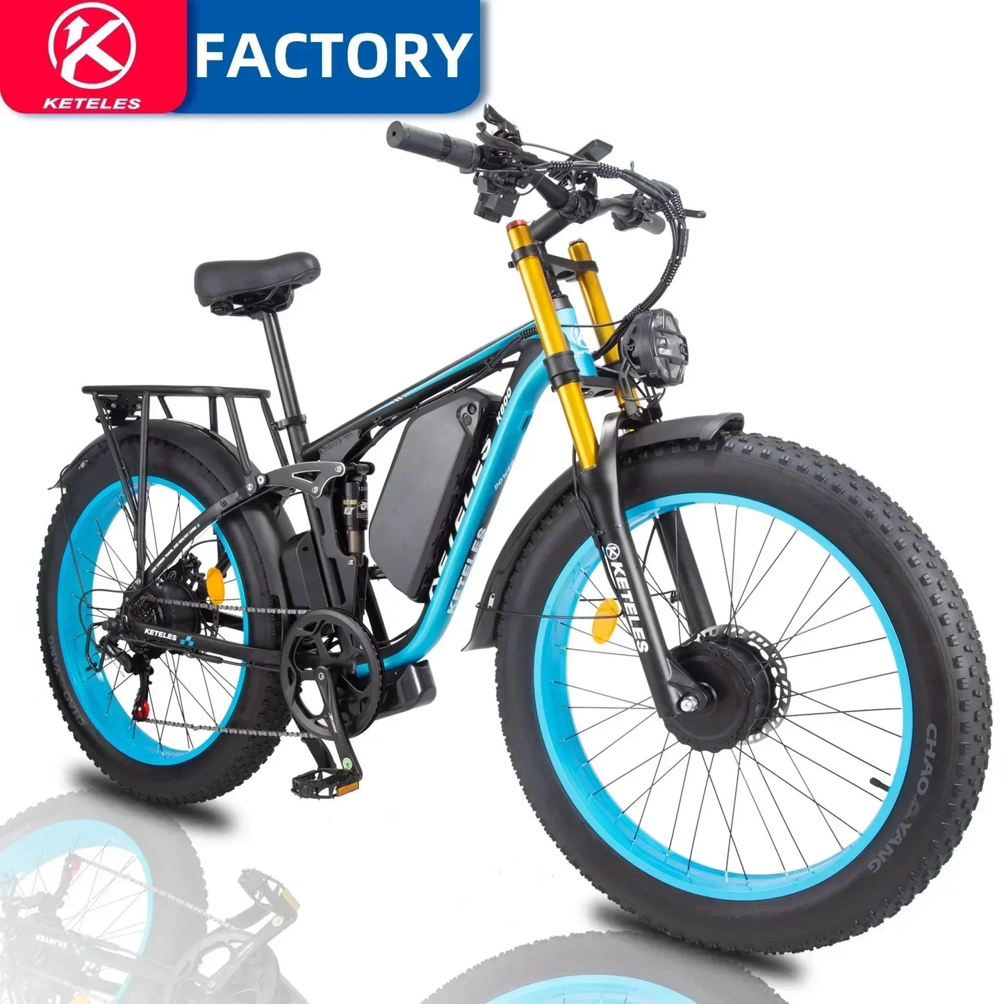 Y Motorcycle for Adult 2000W Dual Motor 48V 23AH Fat Tire Hydraulic Brake Soft Tail Frame Hydraulic Big Front Fork Ebike