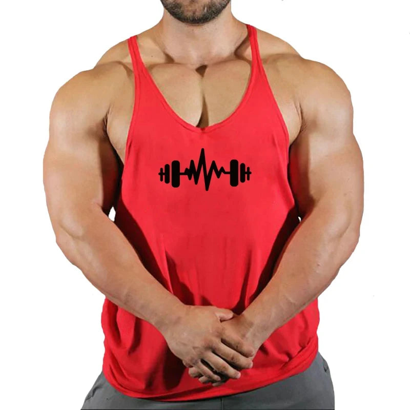 Gym Top Men T-shirts Fitness Man Clothes Muscular Bodybuilding Shirt Singlet Stringer Clothing Vest Men's Singlets Vests Tops