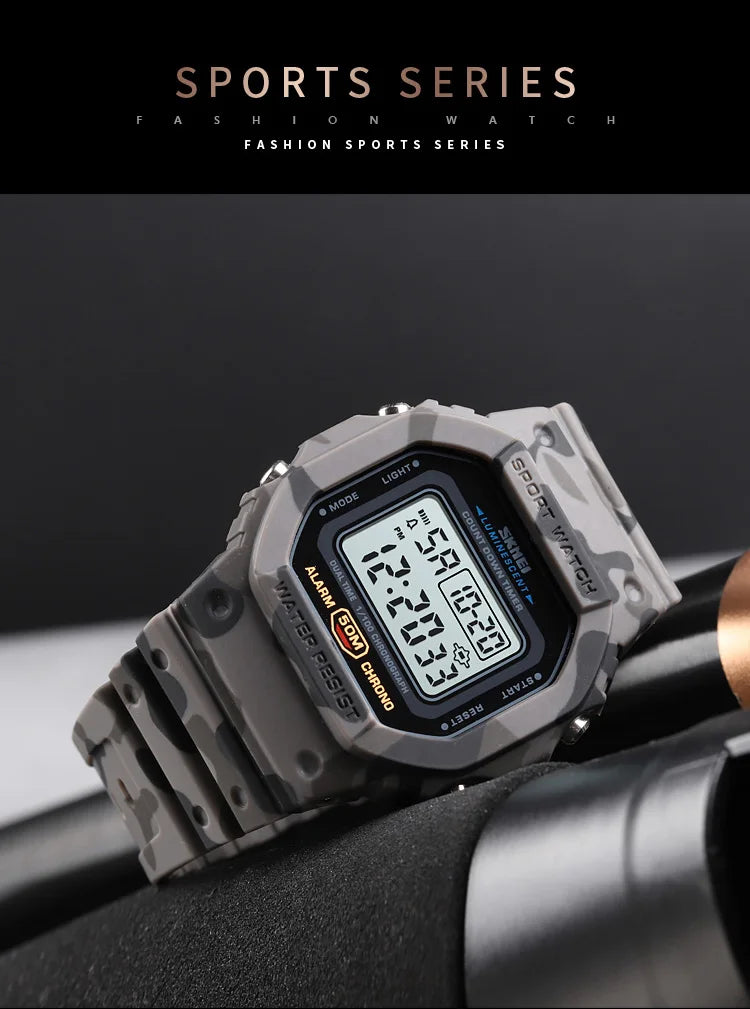 SKMEI 1628 Outdoor Military Digital Men Watches Retro Sport Waterproof Mens Electronic Male Wristwatches Clock 1988 reloj hombre