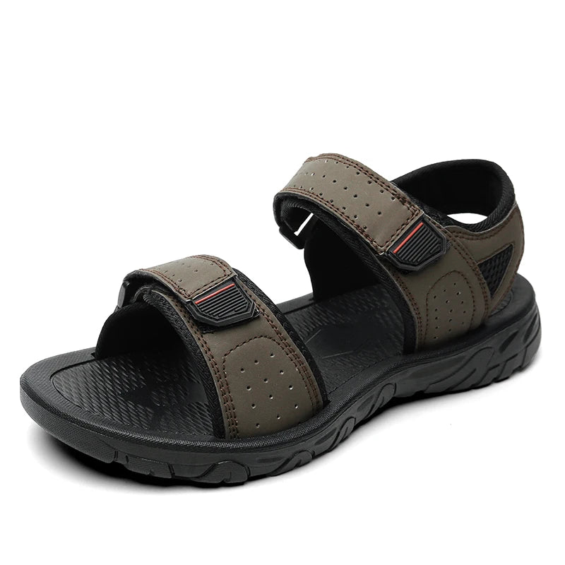 Brand Classic Mens Sandals Summer Genuine Leather Sandals Men Outdoor Casual Lightweight Sandal Fashion Men Sneakers Size 39-47
