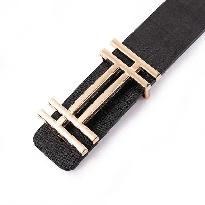 New Fashion Leather Pleasing Wonderful Terrific Belts Dress Belt for Men & Women Brand  Double H Buckle