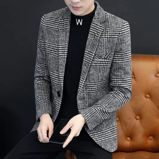 2025 Teenage Casual Suit Men's Coat Casual Autumn Single-layer Shirt Korean Version Slim-fit Suit  Wedding Suits for Men