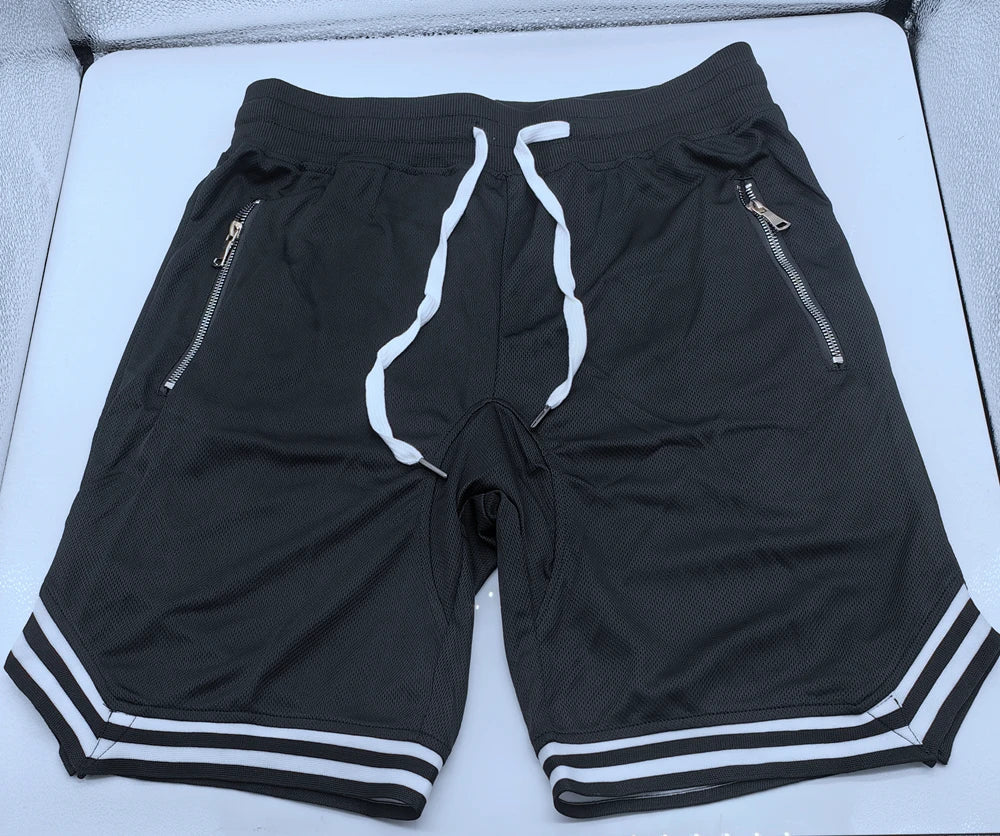 Mens Fire Red Shorts Casual Basketball Shorts Gym Fitness Short Joggers Shorts Workout Bodybuilding Breathable Board Shorts Male