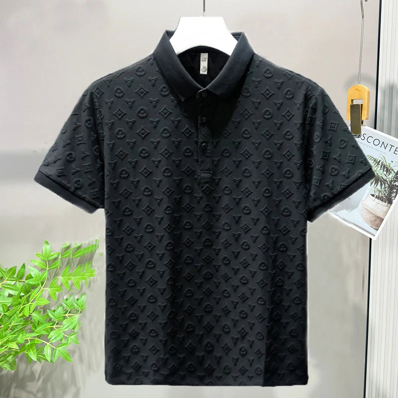 Best Polo Shirt Men 2025 Summer White Polo Shirt Luxury Breathable Solid Short Sleeve Office Business Casual Polo T shirt Men