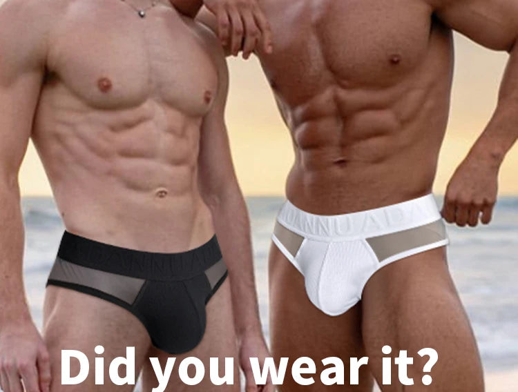 Transparent Men's Sexy Briefs Big U Pouch Underwear For Men Fashion Comfortable Soft Bikini Underpants Solid Color Male Panties