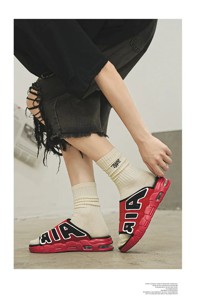 Men's Slippers Air Cushion Design Sandals Summer New PVC Soft Non-slip Men's Sports Slippers for Men Flip Flops Sandalias Hombre