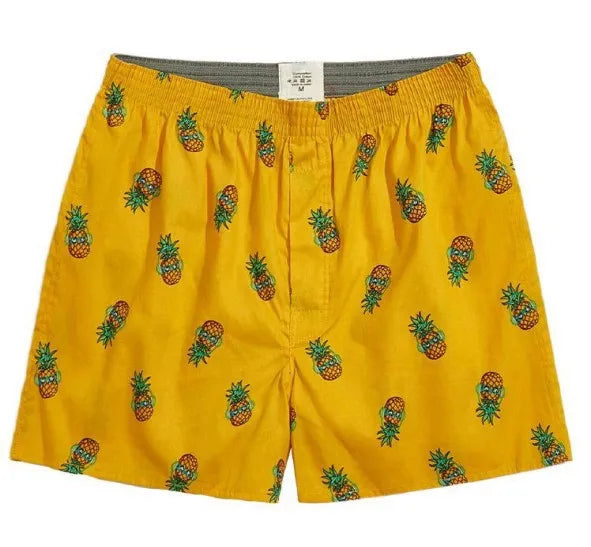 1PC 100% cotton men's underwear soft comfortable men's underwear men's shorts home loose elastic men's printed pants breathable