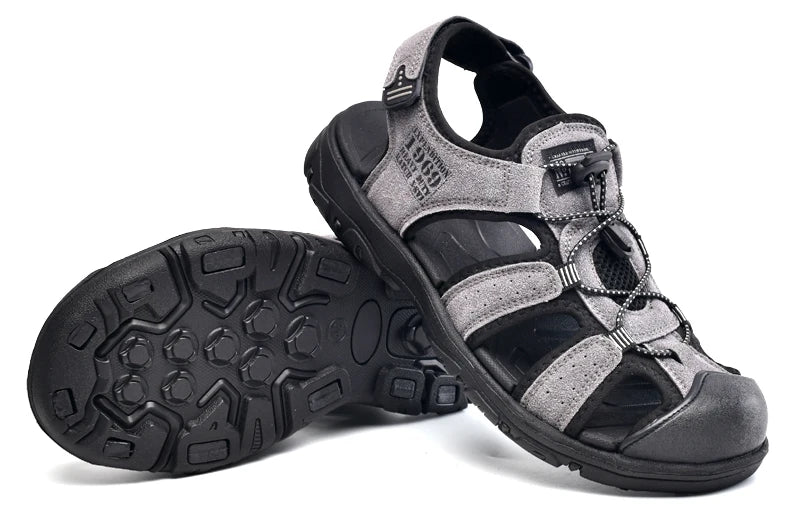 Men Sandals PU Leather Male Summer Shoes Outdoor Walking Beach Flat Sandals Shoes For Men Sneakers sandalias hombre