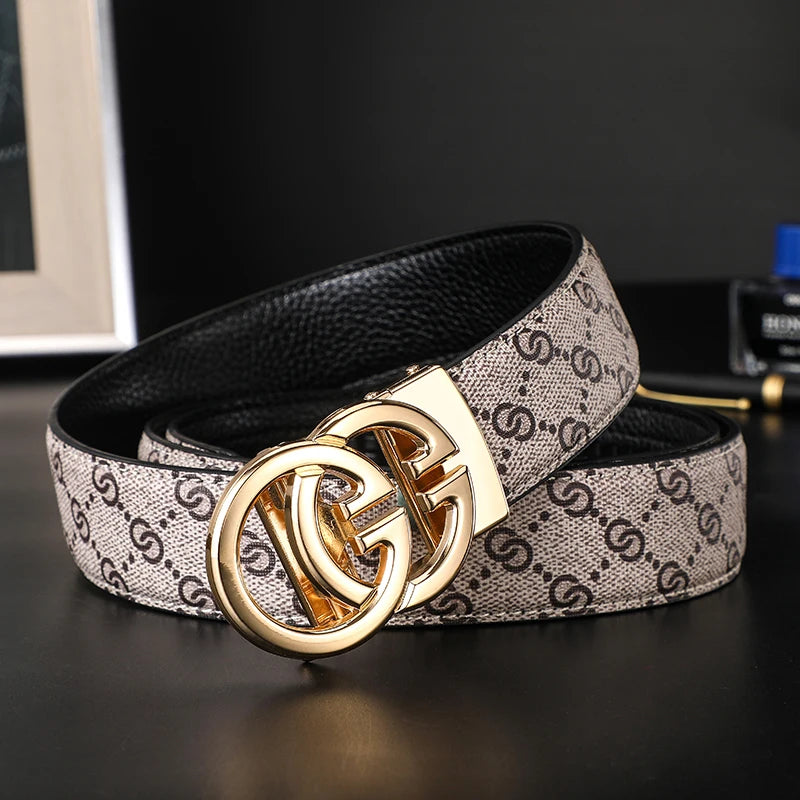 New Business Men Belts Casual Fashion Luxury Lady Designer Famous Brand Male G Buckle Women Leather Belt for women dress