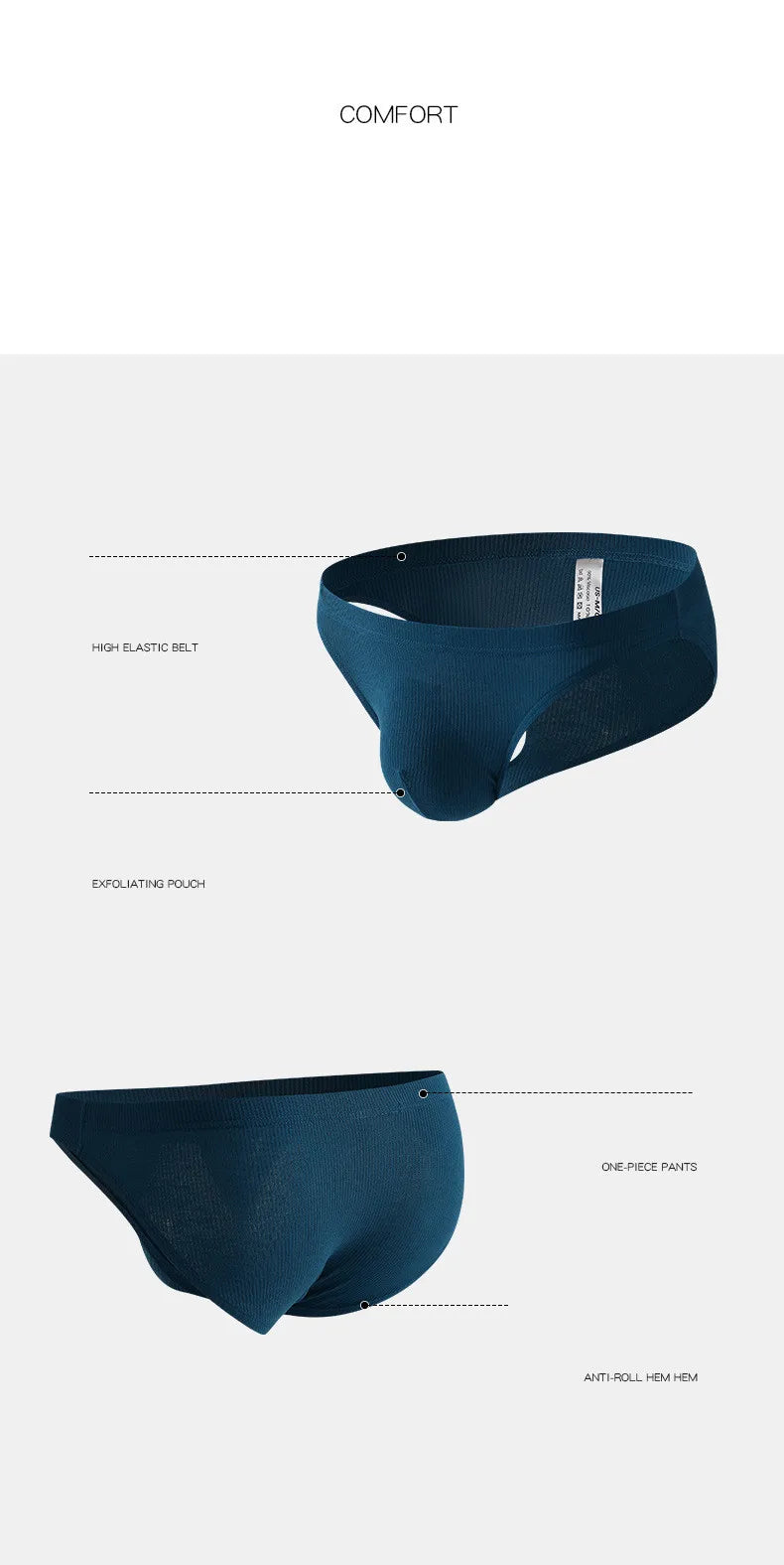 Mens Underwear Solid Briefs Shorts Hombre Man Panties Solid Comfortable Low Waist U Convex Pouch Underpants Cueca Calzoncillo