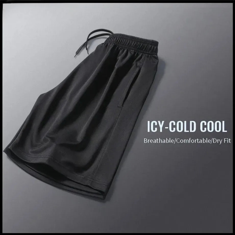 Men's Summer Cool Shorts Plus Size Sweatpants Casual Loose Running Basketball Sport Gym Fitness Training Workout Bottom Shorts