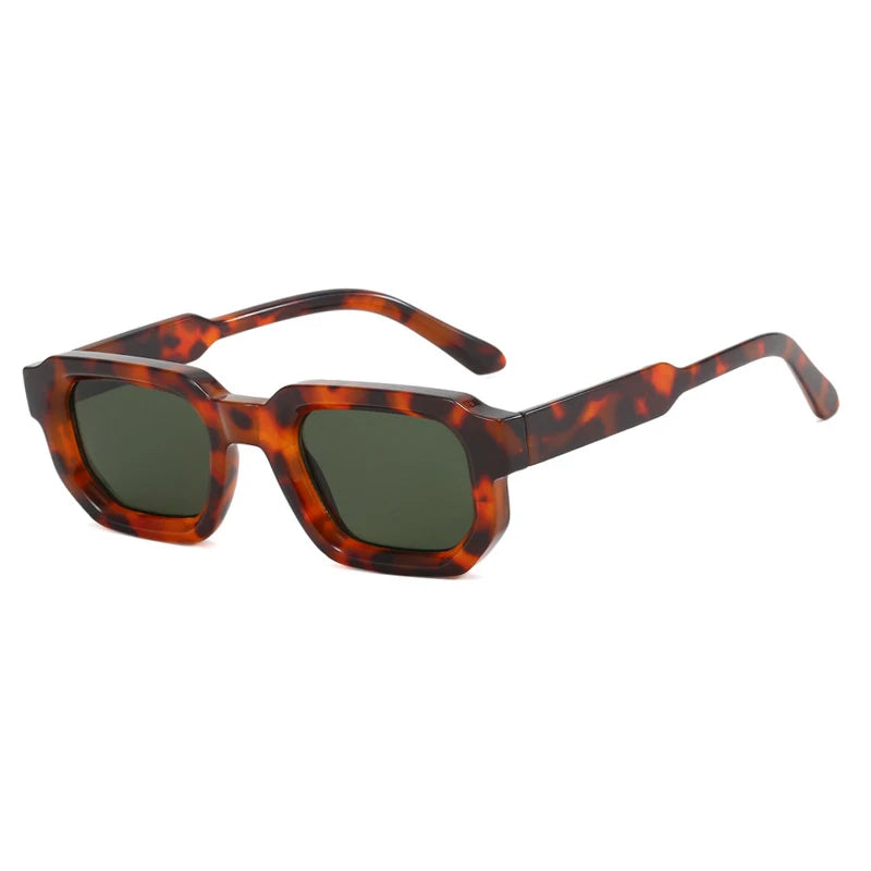Men Vintage Rectangle Frame Sunglasses Fashion Retro Sun Glasses Luxury Brand Design UV400 Shades Eyewear Women Goggles