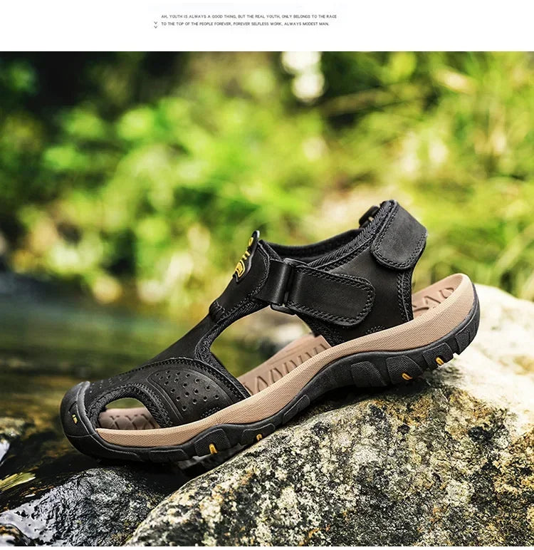 Men's Beach Sandals Man 2024 Men's Summer Sandal Casual Sneakers Genuine Slippers Brand Luxury Sandals Crox Style Men's slippers