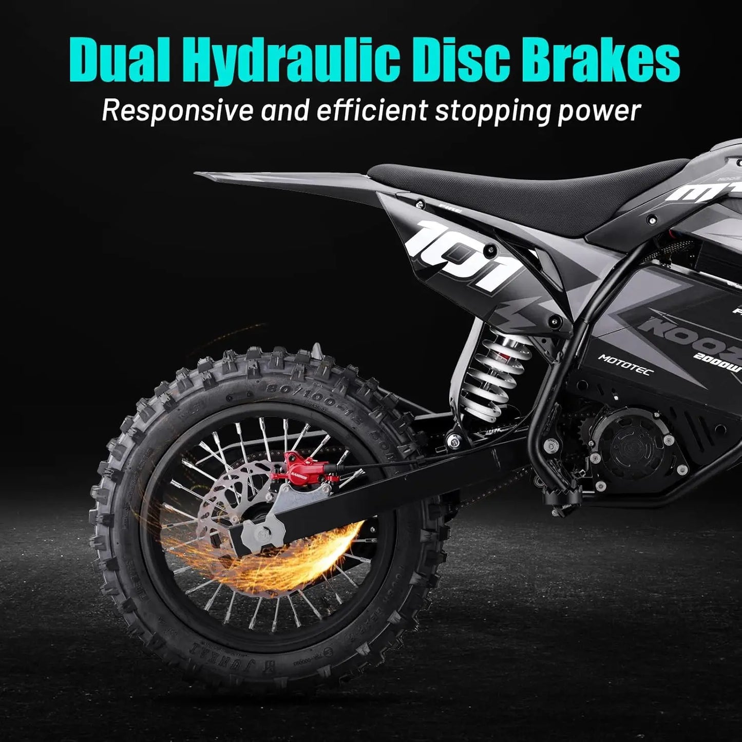 HP115E Electric Dirt Bike Ebike for Kids and Teens, 40 MPH 60V 2000W (Max 3000W) Offroad Motorcycle with 14"/12", Customized