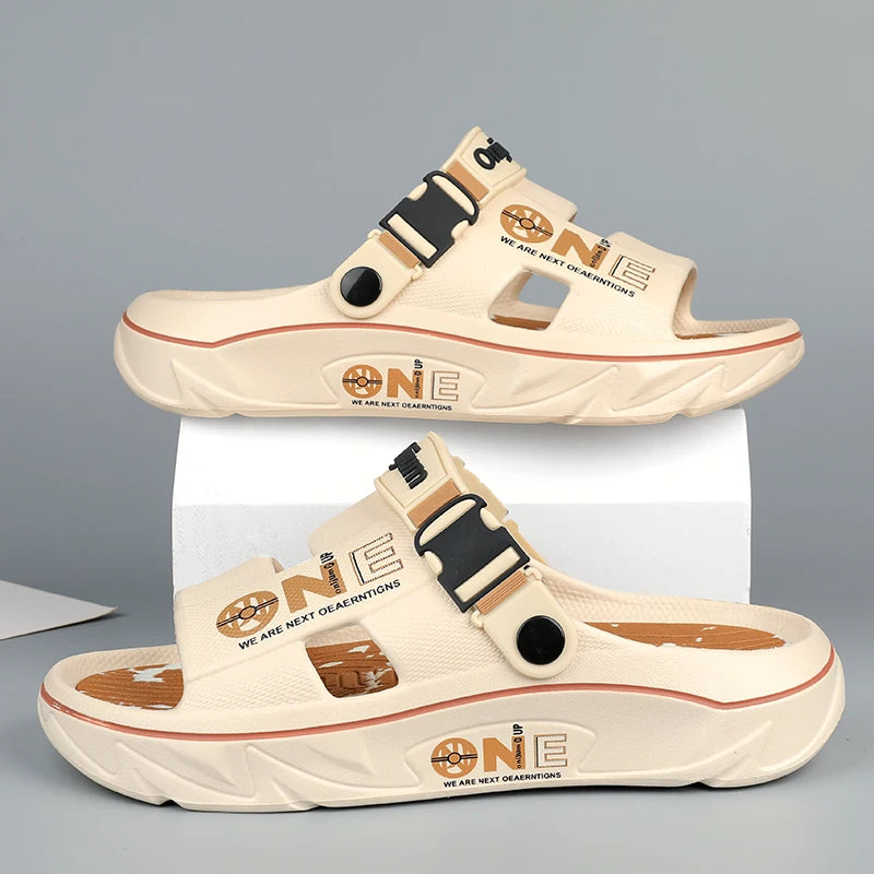 Fashion Men's Slippers Outdoor Sandals Beach Comfortable Soft Slides Clogs Casual Garden Shoes Men Women Indoor Home Slippers