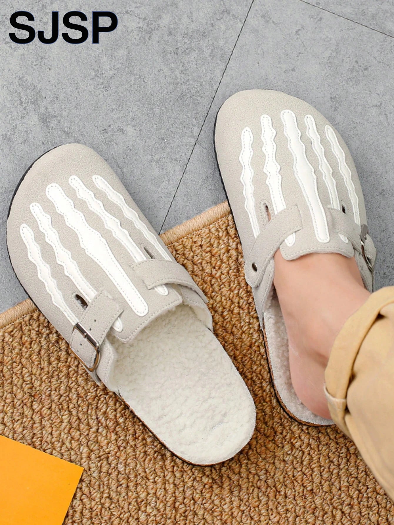 Men's Slip-On Slippers, Skull Print Design, Casual Backless Mule Sandals, Suitable for Indoor/Outdoor Wear, Minimalist Street Style, Daily Walking and Casual Comfortable Slippers