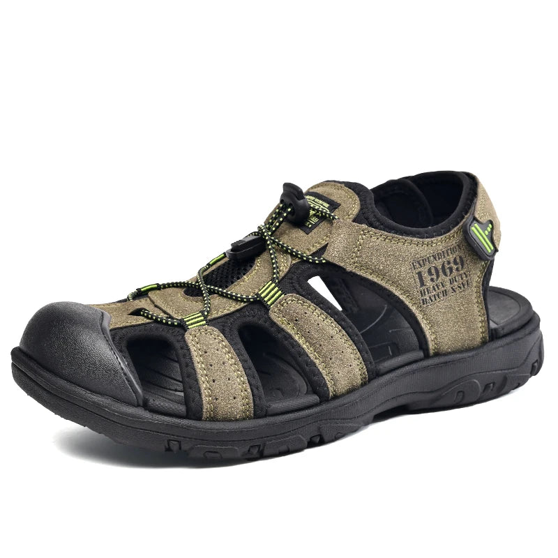 Men Sandals PU Leather Male Summer Shoes Outdoor Walking Beach Flat Sandals Shoes For Men Sneakers sandalias hombre