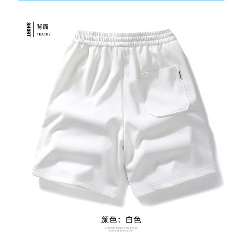 Men's Shorts Streetwear Trend Casual Loose Sporty Knees Length Shorts 2025 Summer New Fashion Stereoscopic Printed Cotton Shorts