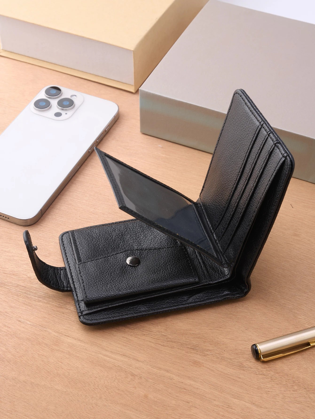 Men Wallets Leather Zipper Purse Man Slim Card Horders Quality Male Short Multi-card Wallet Coin Pocket Purse
