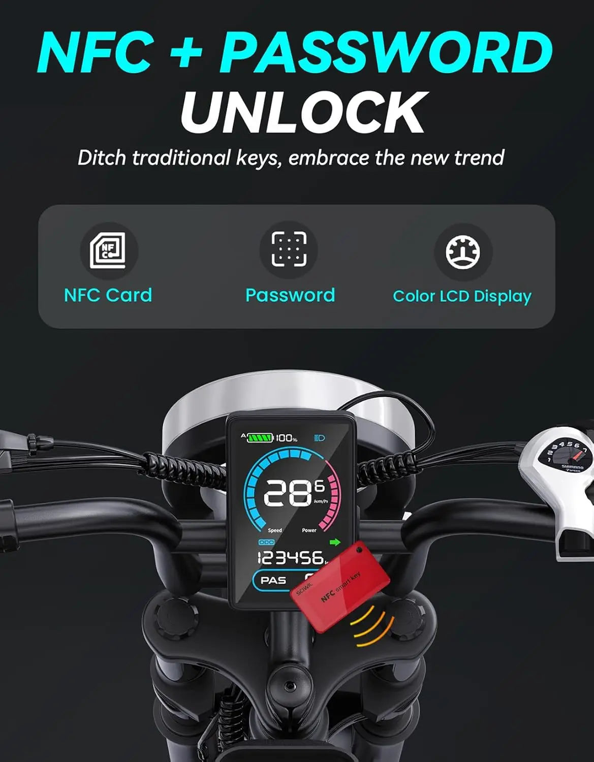 F6/F6S/F6PRO Electric Bike for Adults with NFC & Password Unlock, 4000/2000/1500W, 50/40/33MPH, 60V 30Ah, 48V, Customized